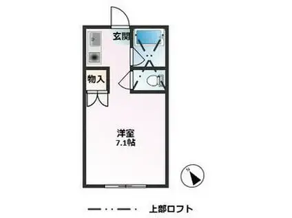 アーバンハイム(1K/1階)の間取り写真