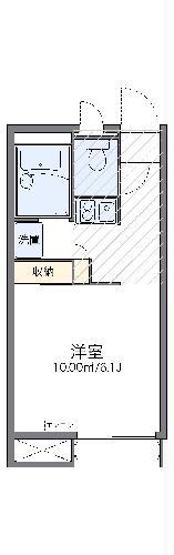 レオパレスメルシー(1K/1階)の間取り写真
