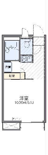 レオパレスメルシー(1K/1階)の間取り写真