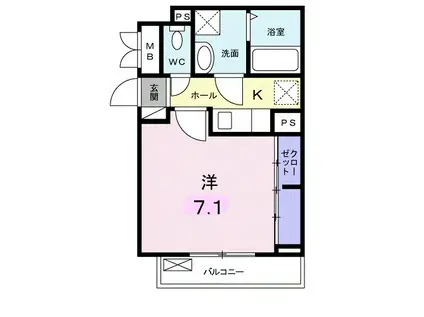 レヴィラージュ(1K/2階)の間取り写真