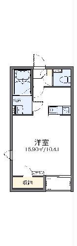 レオネクスト大(1K/1階)の間取り写真