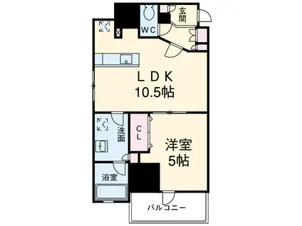 レジディア荻窪Ⅲ(1LDK/4階)の間取り写真