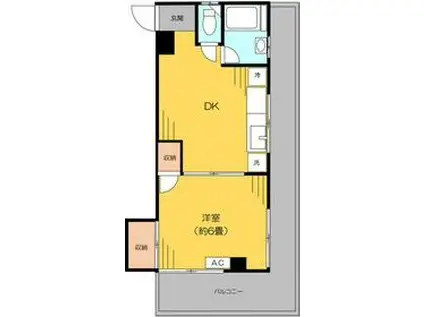 メゾン西荻窪(1DK/5階)の間取り写真