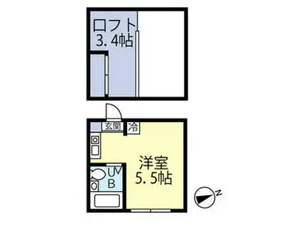 MY PLAN 中野坂上(ワンルーム/2階)の間取り写真