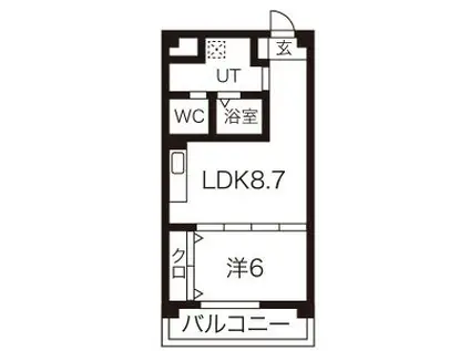IIU361 初回保証料&火災保険料1年分負(1LDK/1階)の間取り写真