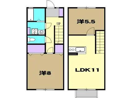 Ｈａｒｒｙ’ｓ　ｐｏｒｔ(2LDK)の間取り写真