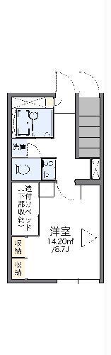 レオパレスウィル55(1K/1階)の間取り写真