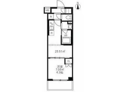大田区蒲田本町1丁目マンション工事(1DK/1階)の間取り写真