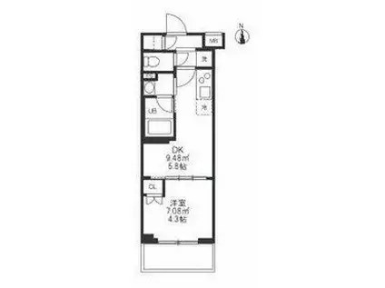 大田区蒲田本町1丁目マンション工事(1DK/2階)の間取り写真