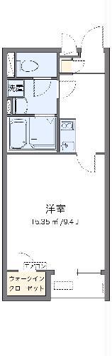 クレイノマルシェ(1K/2階)の間取り写真