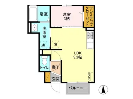 ボージャルダンIV(1LDK/1階)の間取り写真