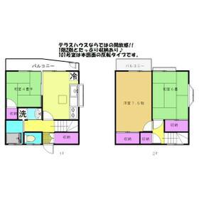 浅岡テラスハウス(3DK)の間取り写真