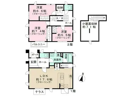 東京地下鉄有楽町線 東池袋駅 徒歩7分 2階建 築2年(3LDK)の間取り写真
