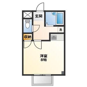 フレグランスモリカワA(ワンルーム/1階)の間取り写真
