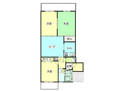 グランメール北安東(3LDK/2階)の間取り写真