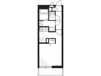 リブリ・アドバンス鶴見Ⅱ(1K/1階)の間取り写真