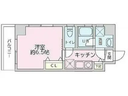 KIK浅田(1K/2階)の間取り写真