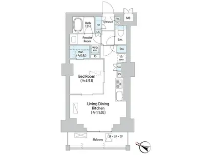 イストワール阿佐ヶ谷(1LDK/3階)の間取り写真
