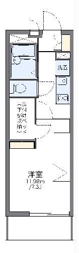 レオパレス蕾(1K/3階)の間取り写真