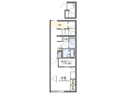 レオパレススカイビレッジ鈴鹿Ⅱ(1K/2階)の間取り写真