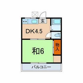 サンコーポ(1DK/1階)の間取り写真