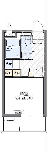 レオパレスキャンパス沖国(1K/3階)の間取り写真