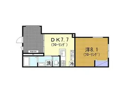 TSUCHIMA-SOU(1DK/1階)の間取り写真