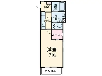 リラフォート(1K/3階)の間取り写真