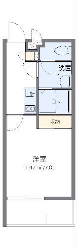 クレイノROKIA(1K/3階)の間取り写真