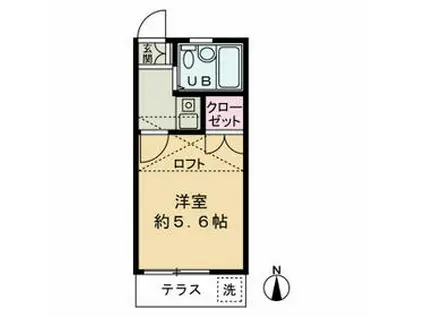 メゾン・ド・花小金井B(1K/1階)の間取り写真