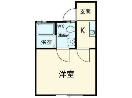 ヴェール・プランタン(1K/3階)の間取り写真