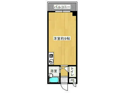 箕面コウメイハイツ(ワンルーム/3階)の間取り写真