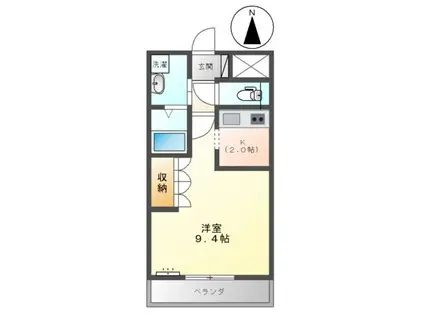 GRACE MR(1K/2階)の間取り写真