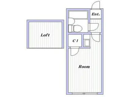 ガーデンハイツ平潟(ワンルーム/2階)の間取り写真