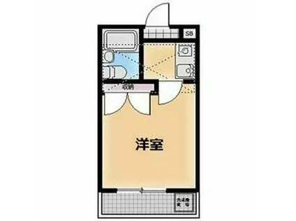 ノーブルソネット(1K/2階)の間取り写真