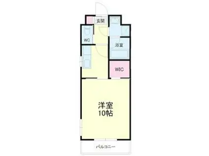 セントジョセフB(1K/2階)の間取り写真