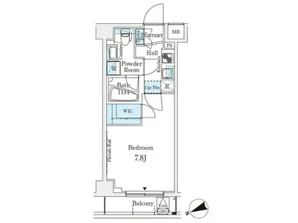 アジールコート山手動坂(1K/3階)の間取り写真