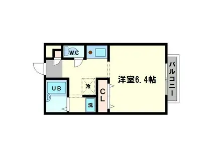 ハイム多摩Ⅱ(1K/2階)の間取り写真