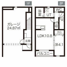 アンビション人見C棟(1LDK/1階)の間取り写真