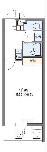 レオパレスラウレア(1K/2階)の間取り写真