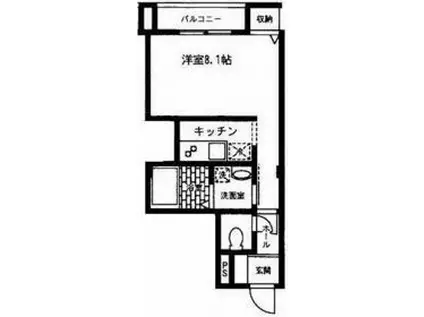 タングラム(1K/3階)の間取り写真