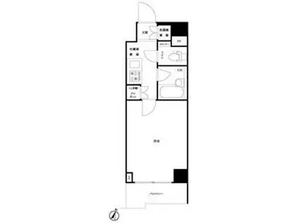 ルーブル大森山王弐番館(1K/5階)の間取り写真