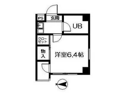 セントラルマンション笹塚(1K/5階)の間取り写真