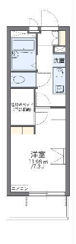 レオパレス 南殿(1K/3階)の間取り写真