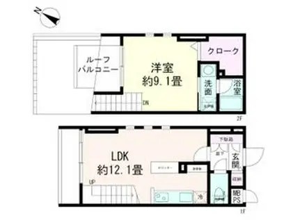 レジェンドスクエア三ツ境Ⅰ502(1LDK/5階)の間取り写真