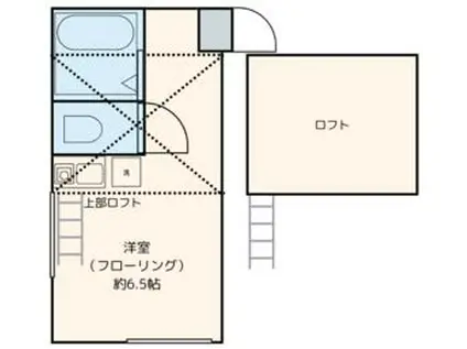 フォンテーヌコート川崎(ワンルーム/1階)の間取り写真