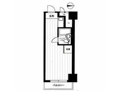 五反田ダイヤモンドマンション(ワンルーム/3階)の間取り写真