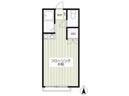 モンシャトー山崎(ワンルーム/2階)の間取り写真