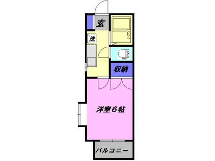 メゾンアイル(ワンルーム/3階)の間取り写真