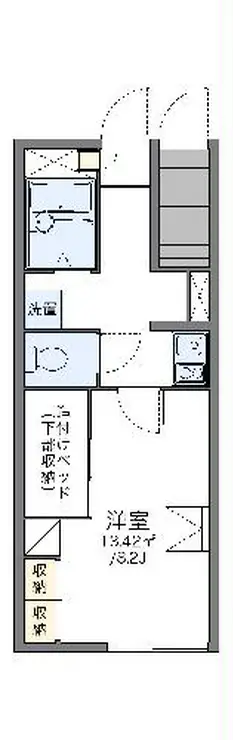 レオパレスリバーサイド上砂 1階階 間取り